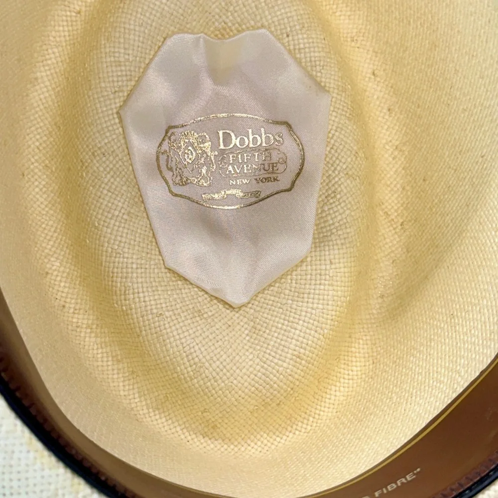 🧜🏼‍♀️ Dobb’s Fifth Avenue New York Vintage Shantung Fibre Hat - Picture 7 of 14